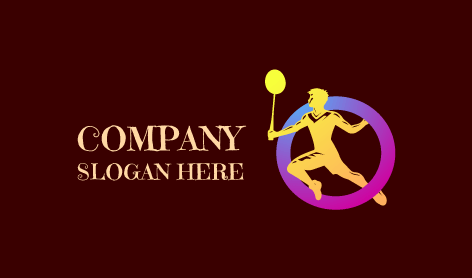 Logo Energico Del Gioco Del Badminton