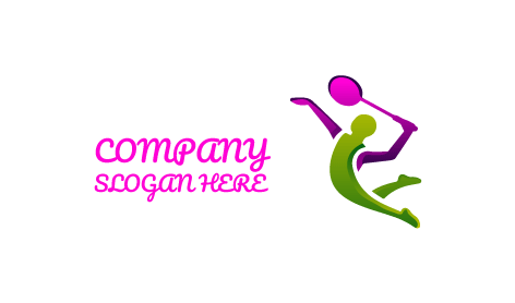 Logo Del Badminton Postura Flessibile