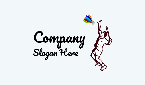 Logo De Badminton Flying Birdie