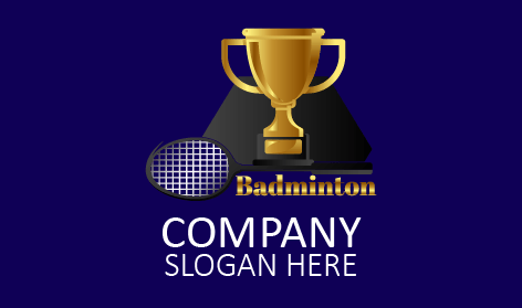 Logo Della Vittoria Del Badminton Della Coppa D'oro
