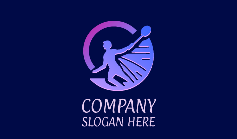 Logo Atleta Appassionato Di Badminton