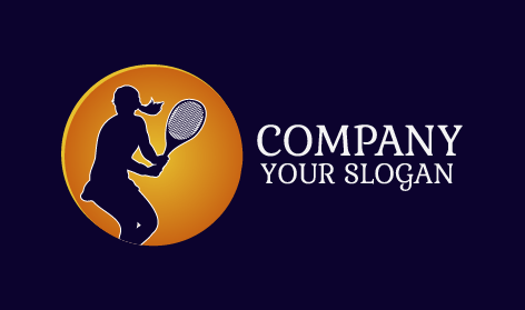 Logo Di Un Appassionato Giocatore Di Badminton