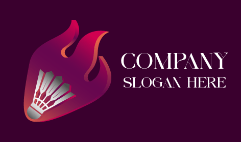 Purple Fire Badminton Logo
