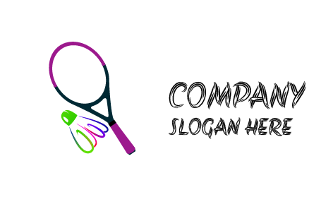Logo Del Badminton Con Impugnatura Viola