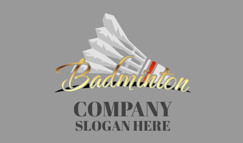 Radiant Typography Badminton Logo