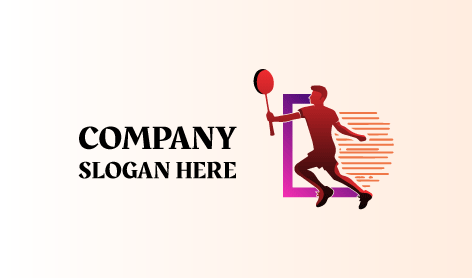 Logo Del Badminton Con Figura Di Corsa