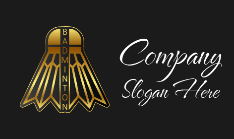 Logo Elegante Per Il Badminton Con Volano