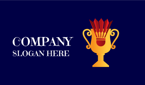 Trofeo Del Torneo Logo Badminton