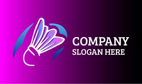 Logo Del Badminton Con Contorno Bianco