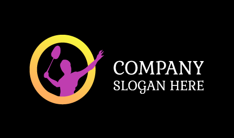 Logo Del Badminton Con Cerchio Giallo