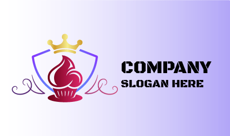 Logo Der Bäckerei Mit Lila Zuckergusskrone