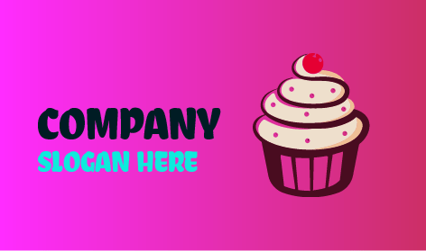 Red Cherry Bakery Cupcake Logo