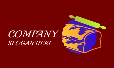 Logo Einer Bäckerei Mit Nudelholz