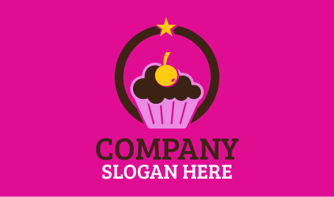 Logo Di Cupcake Dolce Da Forno Stellato