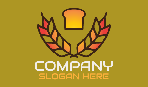 Logo De Boulangerie De Pain De Feuille De Blé