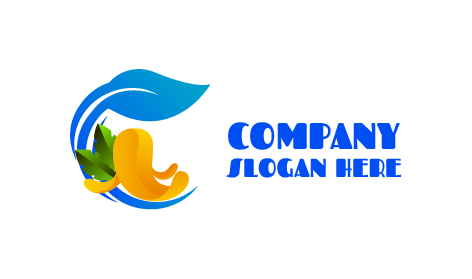 Blue Leaf Banana Logo