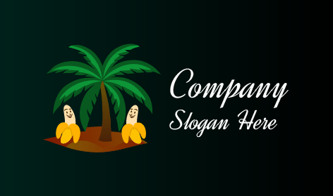 Cartoon Banana Illustration Logo