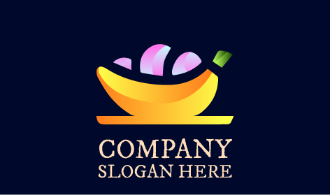 Logotipo De Plátano Recién Maduro