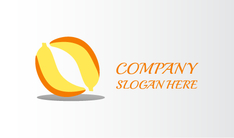 Logotipo De Fruta De Plátano Con Degradado