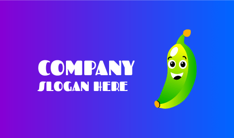 Green Cartoon Banana Logo