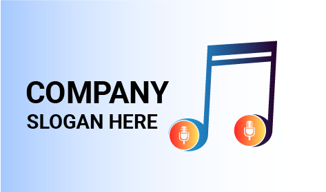 Logo De Note De Musique À Croche Bleue