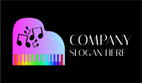 Logo De Groupe De Musique De Piano Coloré