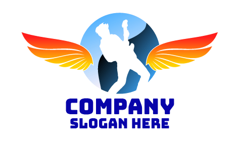 Logo De Guitariste De Groupe De Musique Énergique