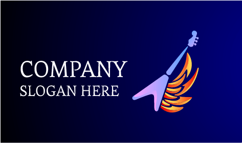 Logo De Musique Feather Guitar