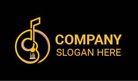 Logo De Musique Élégant Doré