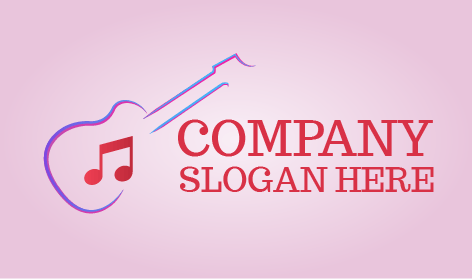 Logo de musique de groupe de guitare