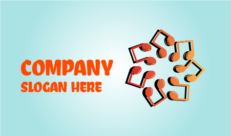 Logo De Groupe De Musique Aux Notes Orange