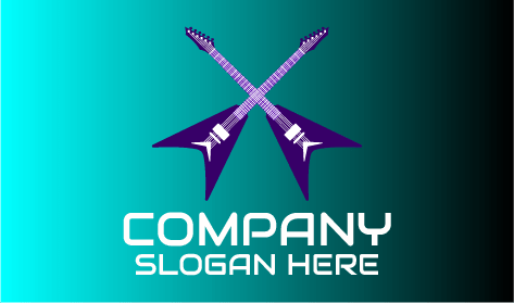 Logo De Groupe De Guitare Dj Violet