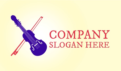 Logo de musique de violon violet