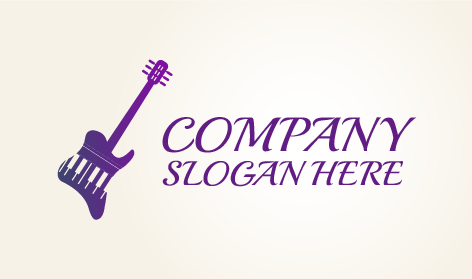 Logo de musique de guitare rock