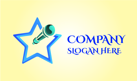 Logo De Bande De Microphone Étoile