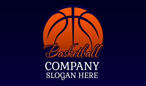 Logo Del Basket Con Sfondo Blu