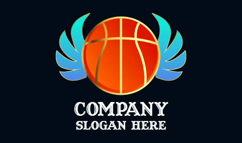 Blue Winged Basketball Logo