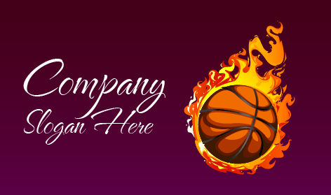 Intense Burning Basketball Logo