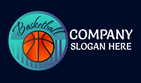 Logotipo Laranja De Basquetebol Desportivo