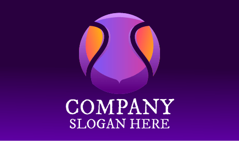 Purple Sports Basketball Logo