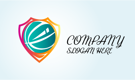 Logotipo Do Escudo De Basquete Verde Mar