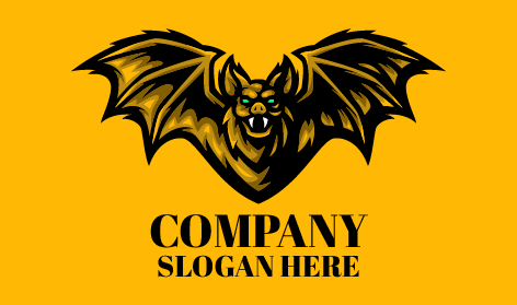 Black Villain Bat Logo