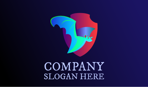 Dull Pink Shield Bat Logo