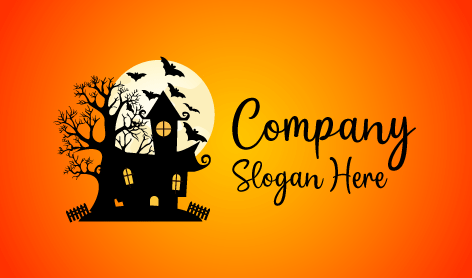 Haunted Halloween House Bat Logo