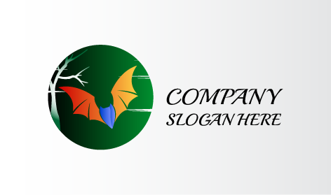 Silver Bare Tree Bat Logo