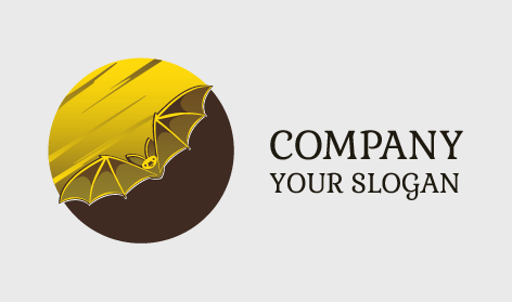 Ürkütücü Altın Yarasa Logosu