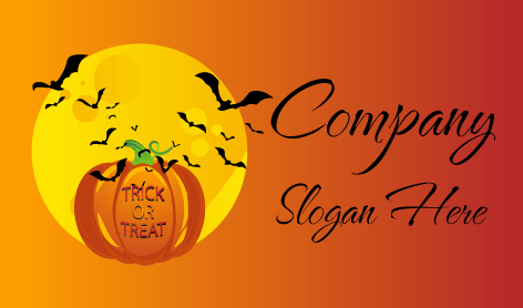 Spooky Halloween Bat Logo