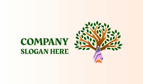 Unique Camouflage Bat Logo