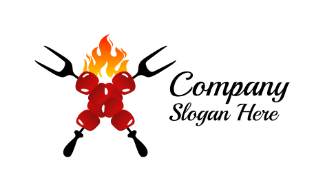 Logo Della Forchetta Per Barbecue