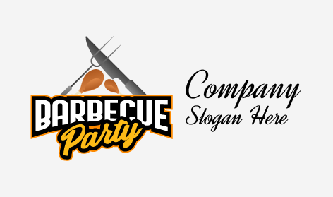 Bbq Party Smoke Logo